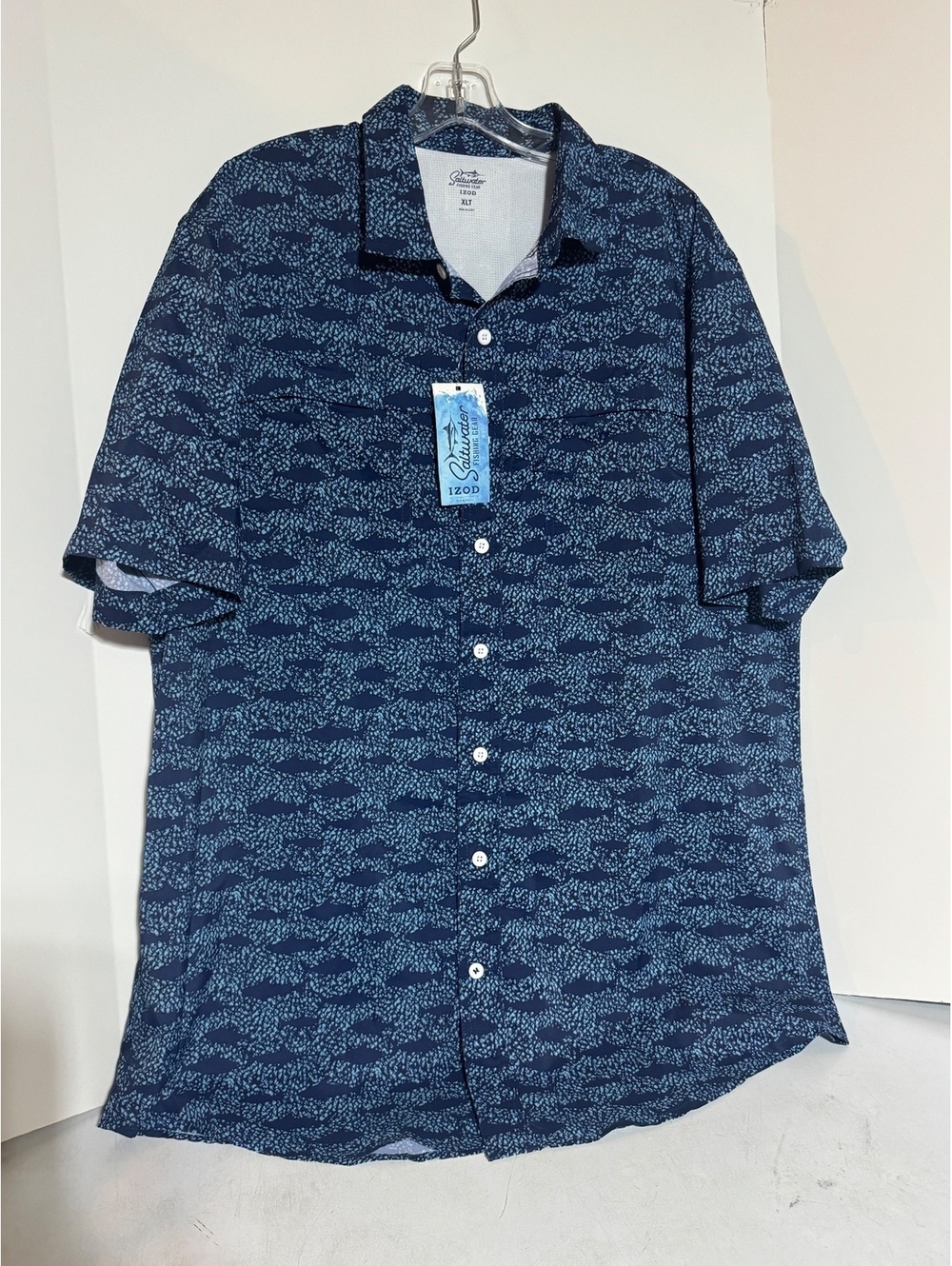 IZOD Men's Saltwater Gear Sunshield XLT printed short sleeve
